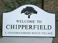 Boundary sign for Chipperfield