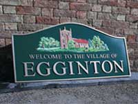 Boundary sign for Eggington